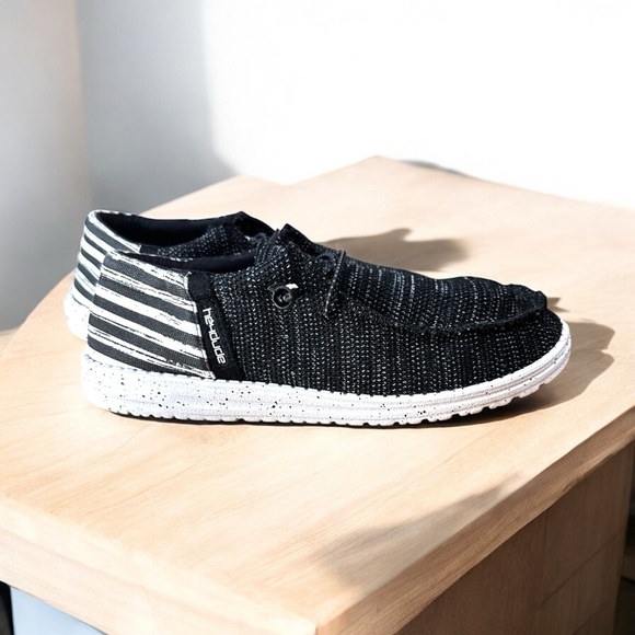 Hey Dude NWT size‎ 9 men’s Wally Funk Break Black and White Slip-On sneakers main image 8